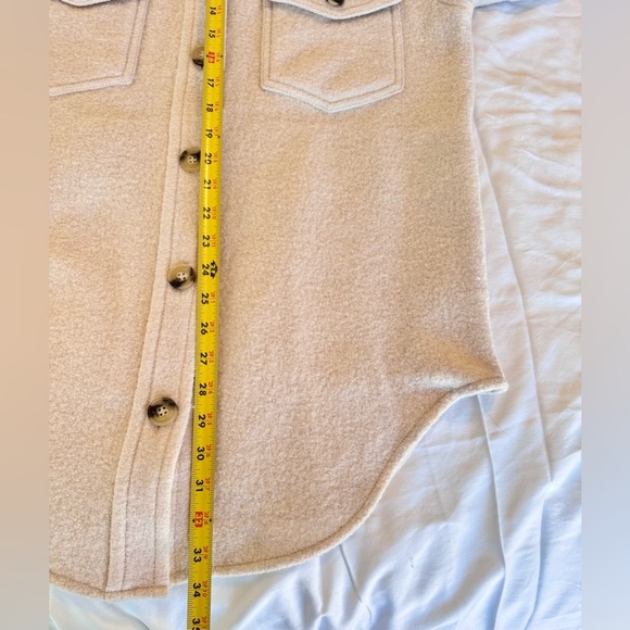 WILFRED FREE The Ganna Off-White Merino Wool Utility Shirt Jacket Shacket - Picture 16 of 16